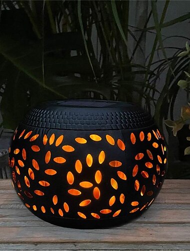  שולחן שמש חיצוני אורות גן רוקדים מהבהבת להבה מנורת רטרו מנורת מתכת לפטיו גן שביל חצר תאורת עיצוב 1x