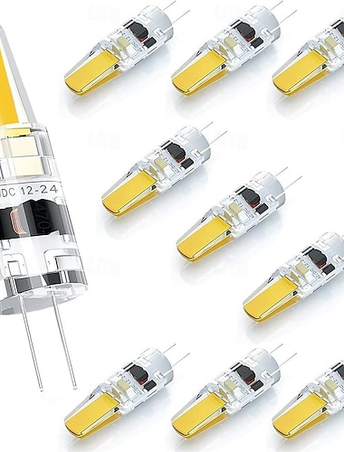  مصابيح إضاءة LED ثنائية الدبوس G4 3 وات تعادل 30 وات لمبة إضاءة تيار متردد 12 فولت - 24 فولت 3000 كيلو أبيض دافئ/6000 كيلو أبيض أو تحت الخزانة، أضواء السقف، قوارب RV، إضاءة المناظر الطبيعية الخارجية
