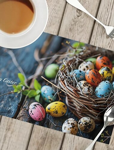  Ostern 1-teiliges Tischset, 30,5 x 45,7 cm, Tischsets für Party, Küche, Esszimmer, Dekoration