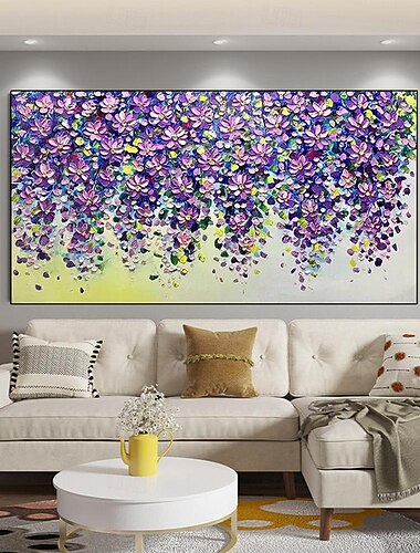  met de hand geschilderd abstract bloementextuur canvas olieverfschilderij handgemaakte kleurrijke muur decor kunst schilderij moderne landschapsschilderkunst voor woonkamer decor olieverf canvas