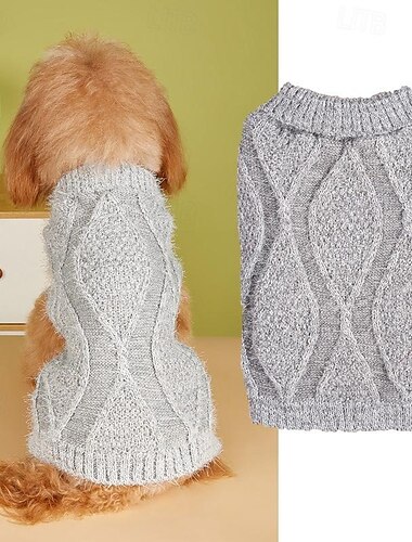  Hund Katze Pullover Jumper Klassicher Stil Lässig Winter Atmungsaktiv Weich Waschbar Bequem Outdoor Alltagstauglich Hundebekleidung for Bichon Frise Zwergspitz Baby Haustier Papillon Klein