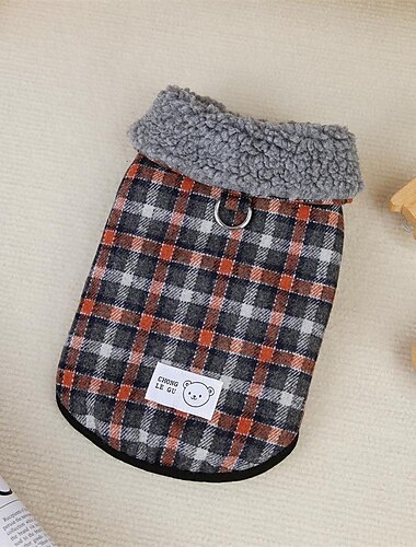  Hund Katze Mäntel Jacke Gepunktet und karriert Freizeit Winter Atmungsaktiv Weich Waschbar Bequem Dicht Alltagskleidung Bett Alltagstauglich Wochenende Spaziergang Hundebekleidung for Katze Hund