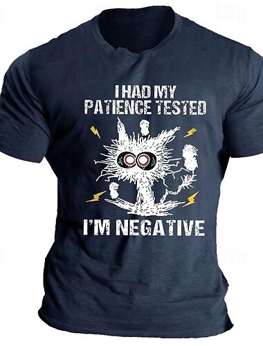  citaten &amp; spreuken letterprint zwart blauw lichtgrijs t-shirt tee casual stijl heren 100% katoen grafisch t-shirt vrijetijdsshirt comfortabel t-shirt zomer modeontwerper kleding ml xl xxl xxxl