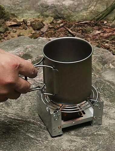  1 шт. сверхлегкая складная карманная печь для кемпинга и выживания на открытом воздухе-портативная горелка для сжигания дров
