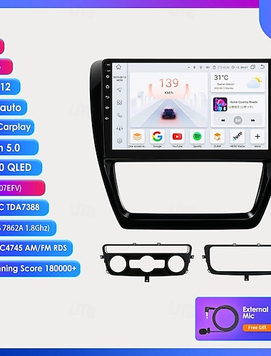  för volkswagen sagitar jetta bora 2011-2018 android 12 bilradio multimedia videospelare navigering gps carplay