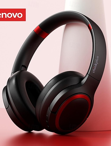  Lenovo thinkplus th40 auriculares de 40 mm de alta fidelidad calidad de sonido auriculares de música anc reducción de ruido bluetooth 5,0 auriculares con micrófono de llamada hd