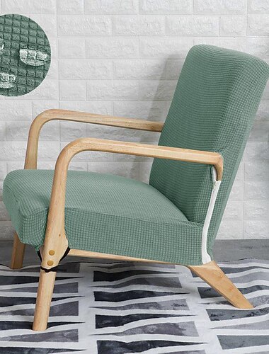  waterbestendige stoelhoes stretch jacquard casual stoelhoes met ritssluiting effen effen kleur meubelbeschermer wasbaar verwijderbaar voor enkele stoel 1st