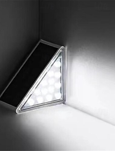  utendørs ip67 vanntett solenergi trinn lys utendørs trappelys led linse design super lys anti-tyveri trappe lys dekor belysning for hage dekk hage lampe landskap lys 1x 2x