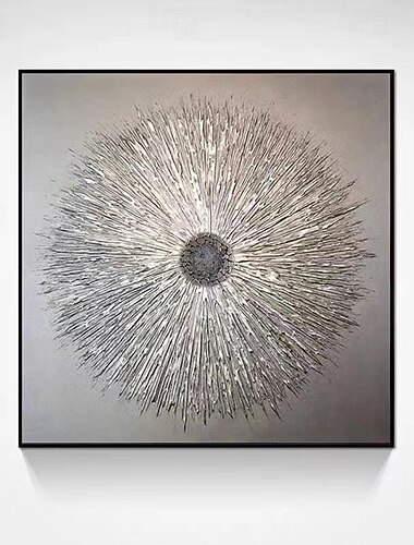  arte su tela foglia oro argento dipinta a mano astratta originale moderna lamina d'argento strutturata pittura acrilica per soggiorno arte della parete decorazioni per la casa cornice allungata pronta