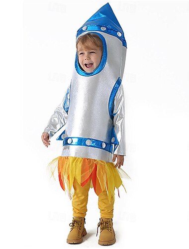  Rakete Faschingskostüme Cosplay Kostüm Lustige Kostüme Kinder Jungen Mädchen Cosplay Lustiges Kostüm Party Maskerade Karneval Maskerade Einfaches Karnevalskostüm