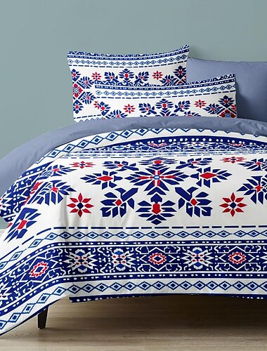  Bettbezug-Set mit geometrischem Muster, weiches 3-teiliges Luxus-Baumwoll-Bettwäsche-Set, Heimdekoration, Geschenk, Doppelbett, King-Size-Bett, Queen-Size-Bett
