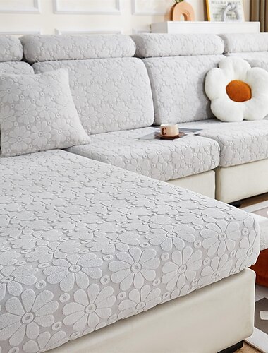  magisk sofatrekk stretch jacquard sofa sete sofa pute slipcovers, anti-skli møbelbeskytter for seksjonert 1/2/3/4 setetrekk, l form sofatrekk, sjeselong sofa slipcover