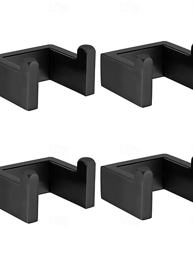  4 قطع من خطافات الملابس المثبتة على الحائط وخطاطيف مناشف الحمام 304 من الفولاذ المقاوم للصدأ للمطبخ والحمام