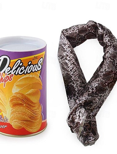  Kartoffelchips hüpfende Schlange, Aprilscherz-Geschenk, Parodie, verängstigtes Kartoffelchip-Schlangenspielzeug, lustiges Geschenk, Spielzeug, simulierte Schlange