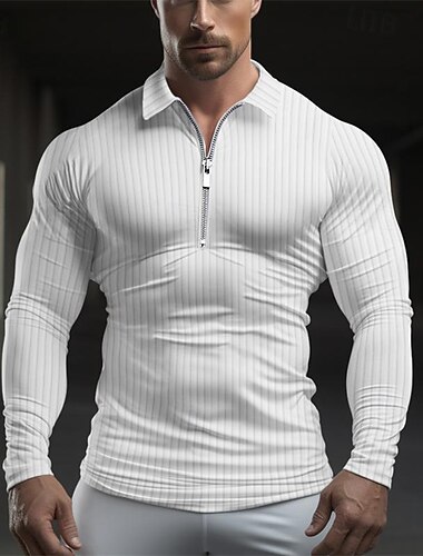 Pánské Polokošile Svalová košile Dovolená Práce Klopa Dlouhý rukáv Módní Pohodlné Bez vzoru Vertikální pásky Zapni Jaro & podzim Slim Světle modrá Černá Bílá Světle zelená Světlá růžová Fialová   Pánské Polokošile Svalová košile Dovolená Práce Klopa Dlouhý rukáv Módní Pohodlné Bez vzoru Vertikální pásky Zapni Jaro & podzim Slim Světle modrá Černá Bílá Světle zelená Světlá růžová Fialová