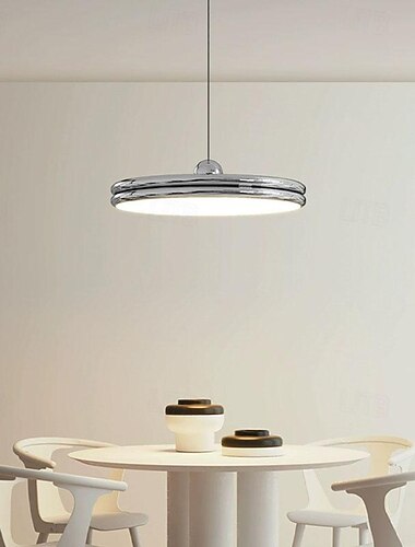  egyszerű stílusú fémcsillár, kreatív, kerek akril függőlámpa lámpaernyő, beágyazott mennyezeti függőlámpa, led háromtónusú függőlámpa, hálószoba étkező világítótestekkel díszítve 85-265v