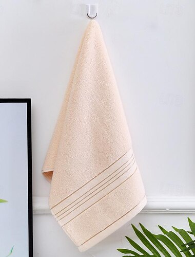 Toalha de mão ou toalha de rosto 100% algodão, macia e absorvente, de cor sólida, para banheiro doméstico