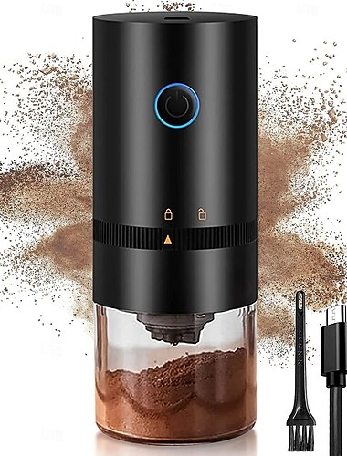  Moulin à café électrique portable - Rechargeable par USB noyau de broyage en céramique professionnel pour grains de café