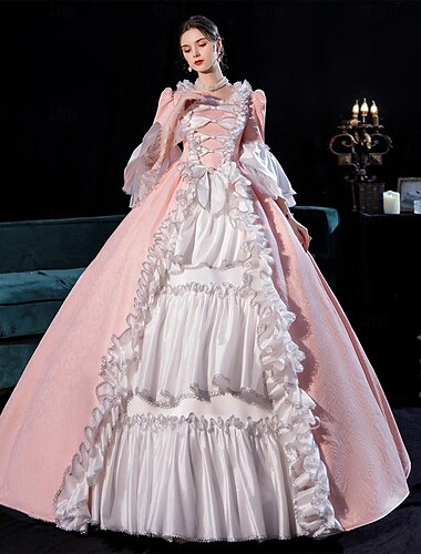  Gotisch Viktorianisch Vintage inspiriert Kleid Partykostüm Abschlussballkleid Prinzessin Shakespeare Braut Einfarbig Ballkleid Damen Halloween Karneval Valentinstag Hochzeit Party Abendgesellschaft