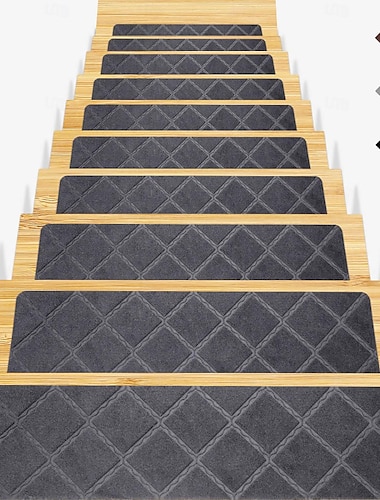  Alfombrillas de Baño Negro Geométrico Alfombra absorbente de baño Microfibra