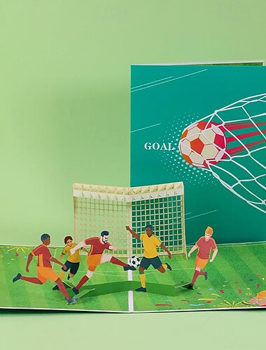  3D-Fußball-Grußkarten-Set, Überraschung, geheimnisvolle Sportkarten für Kinder, Kinder, Mädchen, Jungen, Geburtstagsgeschenk, Grußkarten-Set, Vatertag, Muttertag, bestes Geschenk, Vater, Mutter