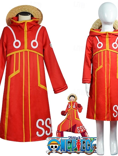  One Piece Aap D. Luffy Anime Cosplay kostuum Outfits Cosplay pakken Halloween Carnaval Maskerade Jas Handschoenen Hoed Voor Voor heren Jongens Kinderen Volwassenen