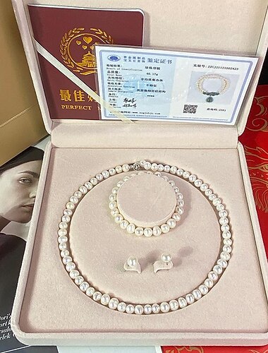  damesdagcadeaus natuurlijke zoetwaterparelketting groene chalcedoon hanger witte parelarmband set als cadeau voor moeders en schoonmoeders op moederdag moederdagcadeaus voor mama