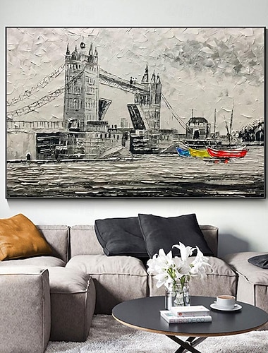  Mintura handgefertigte abstrakte Textur-Landschaftsölgemälde auf Leinwand, Wandkunst, Dekoration, modernes Bild für Heimdekoration, gerolltes, rahmenloses, ungedehntes Gemälde