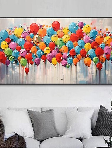  100% pintura al óleo de globo de color abstracto moderno hecha a mano sobre lienzo decoración del hogar para la sala de estar como regalo sin marco