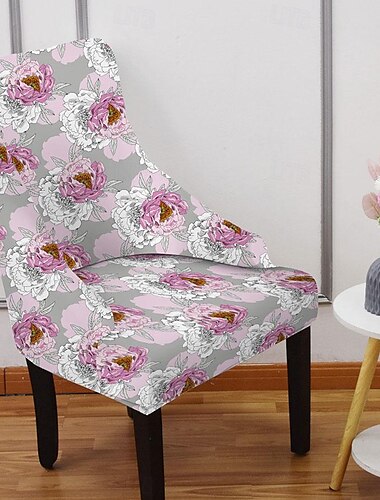  fodera per poltrona elasticizzata con schienale alto, stampa floreale, fodera protettiva riutilizzabile per poltrona per sala da pranzo, banchetti, decorazioni per la casa, tessuto spandex, lavabile