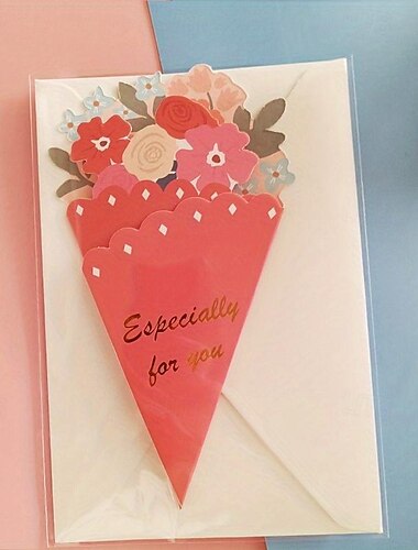  Blumenstrauß-Grußkarten, Grußkarten mit Umschlägen, romantischer Blumenstrauß, Grußkarten, Blumenkarte, beste Wünsche zum Erntedankfest, Muttertag-Grußkarten für Freunde, 3 Stück