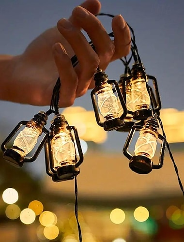  10/20leds 1,5/3m φαναράκι κορδόνι φωτιστικό μπουκάλι κηροζίνης led string φωτιστικό ρετρό φανάρι σπιτικού πάρτι γιορτινή γιορτινή λάμπα διακόσμησης κήπου Eid Mubarak