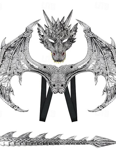  Dragon Carnival Costume Wings Mask Party Costume Kid's Boys Girls' Party / Evening Cosplay Costume Party Halloween Masquerade Carnival Children's Day Masquerade Easy Carnival Costume