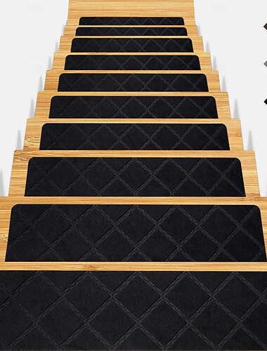  Badewannematten Schwarz Geometrisch Saugfähiger Badezimmerteppich Mikrofaser