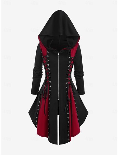  Punk & Gothique Médiéval Renaissance Robe Costume de cosplay Sorcière Fille gothique Femmes Nuit de Walpurgis Halloween Carnaval Mascarade Fête / Soirée Festival Adulte Robe