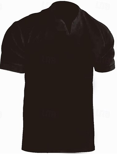  Per uomo Maglietta Camicia a Maniche Corte Manica Corta Scollo a V Primavera & Autunno Semplice Moda Designer Essenziale Vacanza Streetwear Uscire Nero Bianco Grigio chiaro Maglietta Top per Uomo