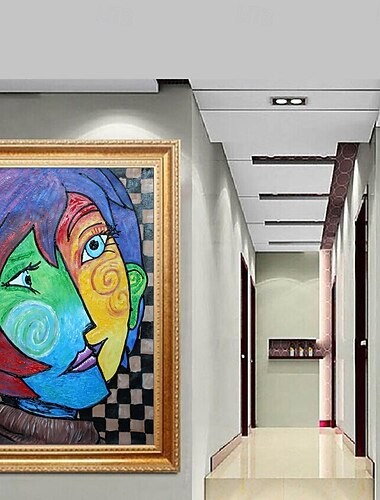  Ręcznie wykonane Hang-Malowane obraz olejny Ręcznie malowane Pionowe Sławne Ludzie Klasyczny Impresjonizm Zwinięte płótna