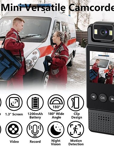  Die neue tragbare Handsport-HD-1080p-Taschenkamera auf der Rückseite dreht sich um 180 Grad und ist ein Mini-WLAN-Camcorder