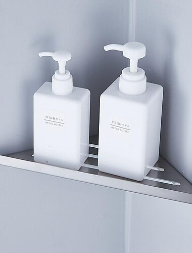  Duschcaddy, multifunktionales Badezimmer-Dreiecksregal, Wandmontage, Edelstahl, 1 Packung, Eckregal für Badezimmer, Toilette und Küche
