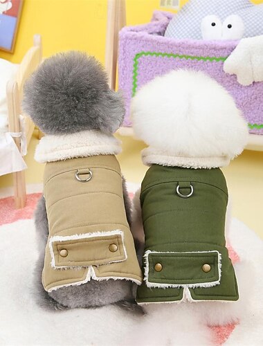  Perros Gatos Abrigos Chaqueta Estilo Simple Invierno Transpirable Suave Lavable Cómodo Grueso Uso Diario Casual Diario Fin de semana Paseo Ropa para perros for Gato Perro Fornido Labrador Malamute de