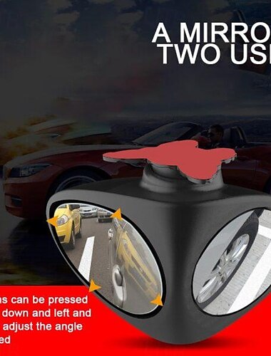  360 מעלות סיבוב צד לרכב כתם עיוור מראה קמורה מכונית כתם עיוור מראה אחורית מראה אחורית בטיחות רכב מראה חיצוני