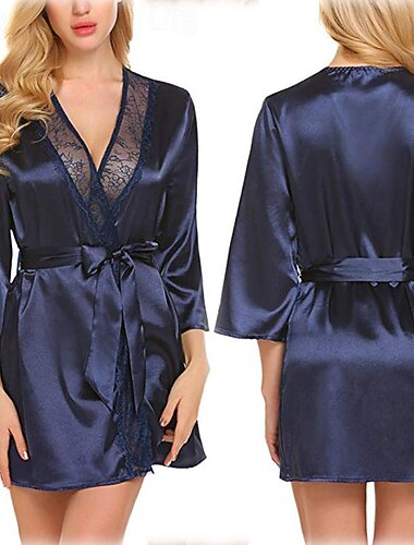  ملابس داخلية مثيرة للنساء من الدانتيل وملابس نوم مثيرة - مجموعة ملابس داخلية مثيرة من قماش سباندكس بلون سادة ملابس منزلية