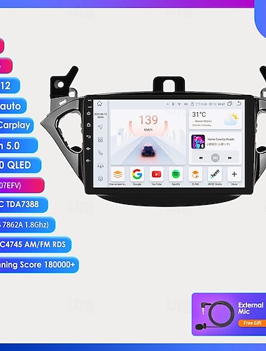  7862 rádio do carro de android 12 para opel adam 2013-2019 reprodutor de vídeo multimídia navegação gps carplay