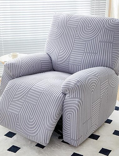  Housse de canapé inclinable en jacquard, ensemble de 4 pièces, housse de chaise inclinable, protection de meubles extensible en élasthanne, housse de canapé douce avec fond élastique
