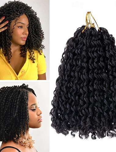  10インチ ソフトドレッドロック かぎ針編みヘア 160ストランド ドレッドヘアエクステンション 8パック かぎ針編みヘア カーリーソフトロック カールエンド付き ウォーターウェーブ かぎ針編みヘア ドレッドロックロック かぎ針編みヘア 女性用