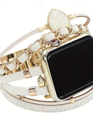  Håndlaget flettet tau Kompatibel med Apple Watch-klokkereim 38mm 40mm 41mm 42mm 44mm 45mm Flettet Lær Stoff Erstatningsklokkerem til iwatch Series 9 8 7 6 5 4 3 2 1 SE