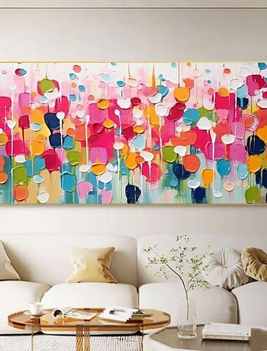  pictura in ulei lucrata manual canvas arta perete decor abstract colorat ulei gros pentru decor interior pictura rulata fara rama neîntinsa