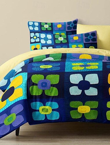  Bettbezug-Set mit geometrischem Muster, weiches 3-teiliges Luxus-Baumwoll-Bettwäsche-Set, Heimdekoration, Geschenk, Doppelbett, King-Size-Bett, Queen-Size-Bett