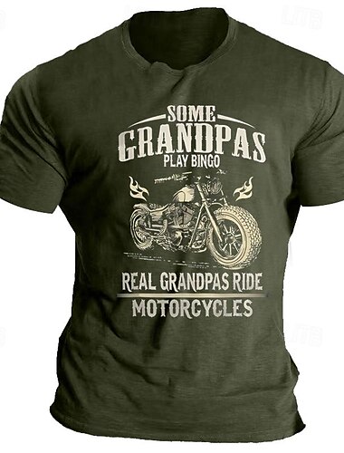  Herren Zitate & Sprüche Motorrad T Shirt Grafischen T-Shirt Baumwolle Kurzarm Grafik Hemd Schwarz Blau Grün Bequemes T-Shirt Urlaub Alltagskleidung Modedesigner-Kleidung