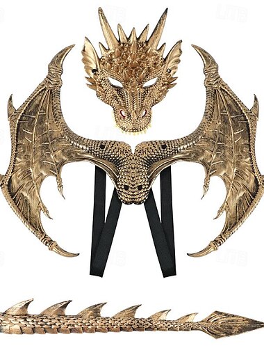  Dragón Disfraz de carnaval Alas Máscara Ropa de Fiesta Niños Chico Chica Fiesta / Noche traje de cosplay Fiesta Víspera de Todos los Santos Mascarada Carnaval Día del Niño Mascarada Disfraz de